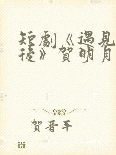 短剧《遇见你之后》贺明月在线观看封面