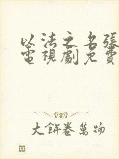 以法之名张译版电视剧免费观看