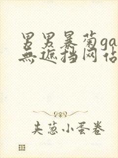 男男暴菊gay无遮挡网站