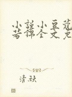 小说小豆蔻韶华若锦全文免费阅读免费