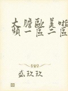 大胆欧美啪啪视频一区二区