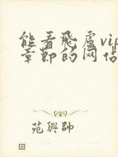 能看飞卢vip章节的网站