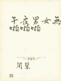 午夜男女无遮挡啪啪啪