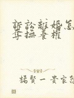 诉讼离婚怎样争夺抚养权