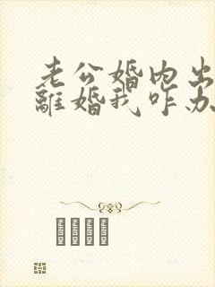 老公婚内出轨提离婚我咋办封面