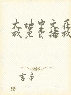 大地中文在线播放免费播放电视剧