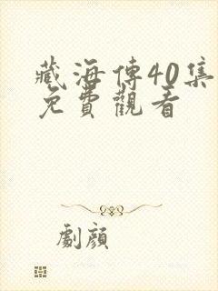 藏海传40集版免费观看