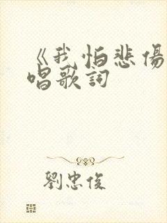 《我怕悲伤》原唱歌词