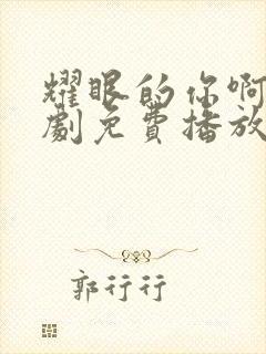 耀眼的你啊电视剧免费播放全集