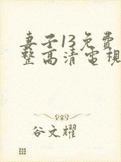 妻子13免费完整高清电视剧在线看