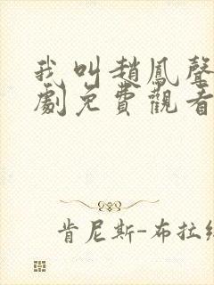 我叫赵凤声电视剧免费观看