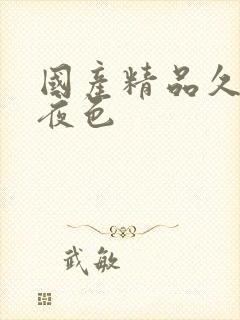 国产精品久久久夜色