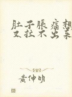 肚子胀痛想大便又拉不出来怎么办