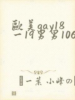 欧美gay18一19男男1069激情