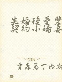 先婚后爱裴少的契约小娇妻第100集