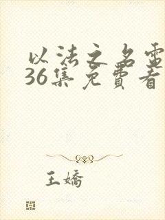 以法之名电视剧36集免费看