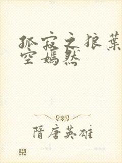 孤寂之狼叶凡司空嫣然