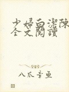 少妇白洁陈三乳全文阅读