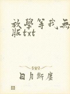 放学等我无删减版txt