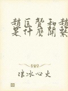 赵匡赞和赵匡胤是什么关系