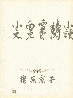 小向雪姨小说全文免费阅读最新章节