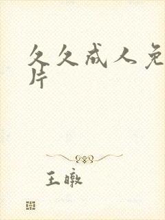 久久成人免费毛片