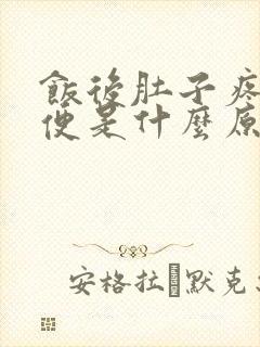 饭后肚子疼要大便是什么原因引起的封面