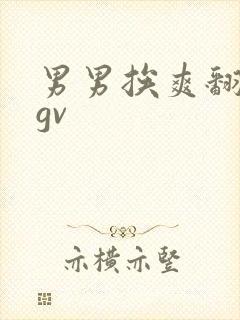 男男挨爽翻呻吟gv