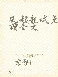 风起龙城免费阅读全文