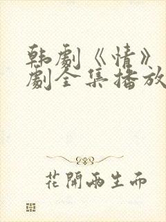 韩剧《情》电视剧全集播放