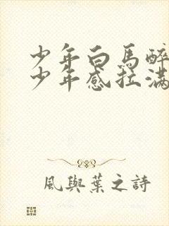 少年白马醉春风少年感拉满