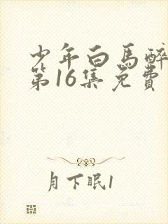 少年白马醉春风第16集免费观看