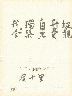 我独自升级动漫全集免费观看第一季