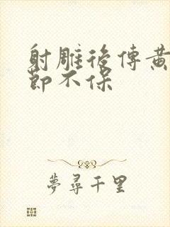 射雕后传黄蓉晚节不保封面