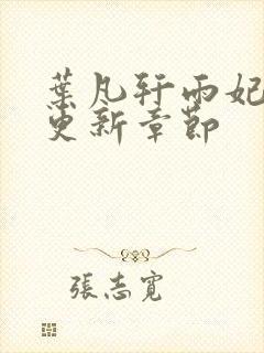 叶凡轩雨妃最新更新章节封面