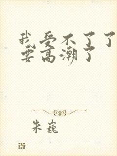 我受不了了,我要高潮了