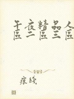 午夜精品人妻一区二区三区