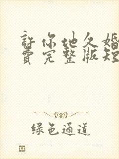 许你地久婚长免费完整版短剧封面