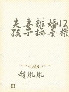 夫妻离婚12岁孩子抚养权怎么判定封面