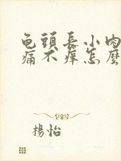 龟头长小肉粒不痛不痒怎么治疗