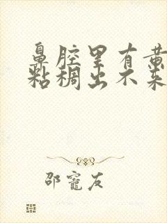 鼻腔里有黄鼻涕粘稠出不来