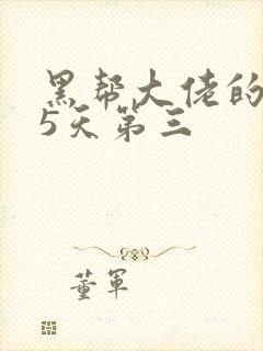 黑帮大佬的365天第三封面