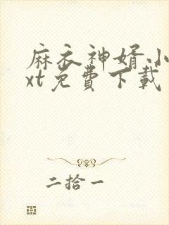 麻衣神婿小说txt免费下载