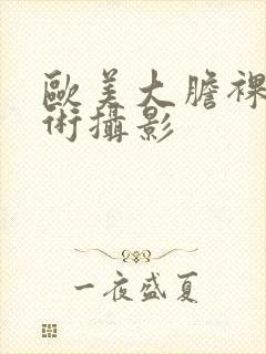 欧美大胆裸体艺术摄影封面