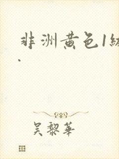 非洲黄色1级片.