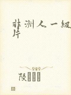 非洲人一级黄色片