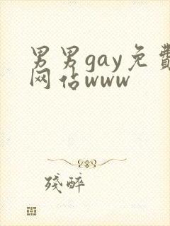 男男gay免费网站www