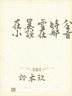 在暴雪时分原著小说在哪看