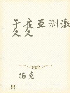 午夜亚洲激情久久久