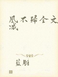 凰不归全文无删减封面